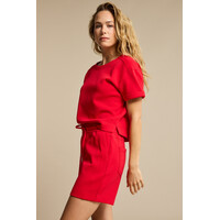 Red Button Skyler Scuba Top Red