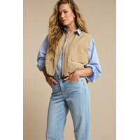 Red Button Ivy Sleeveless Gathering Dark Sand