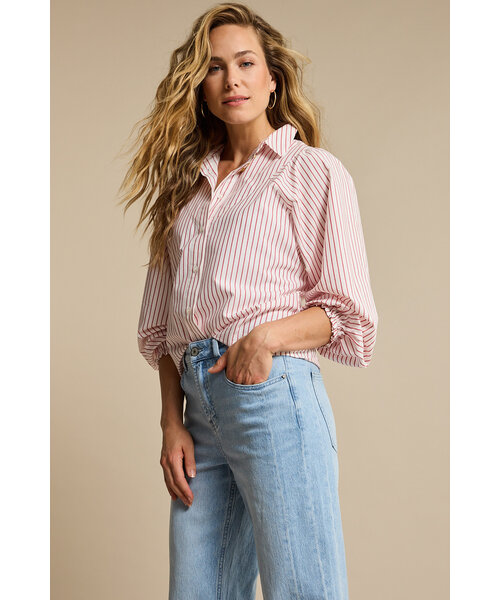 Red Button Red Button Victoria Poplin Stripe Long Sleeve