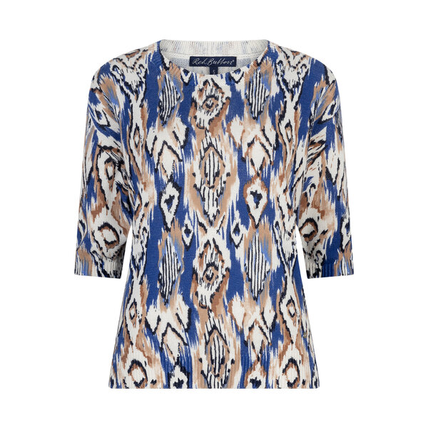 Red Button Sweet Ethnic Print 