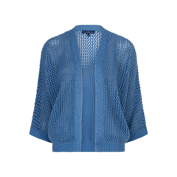 Red Button Cardigan Pointelle 