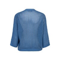 Red Button Cardigan Pointelle Jeansblue