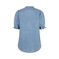 Red Button Victoria Blouse Denim Lightblue