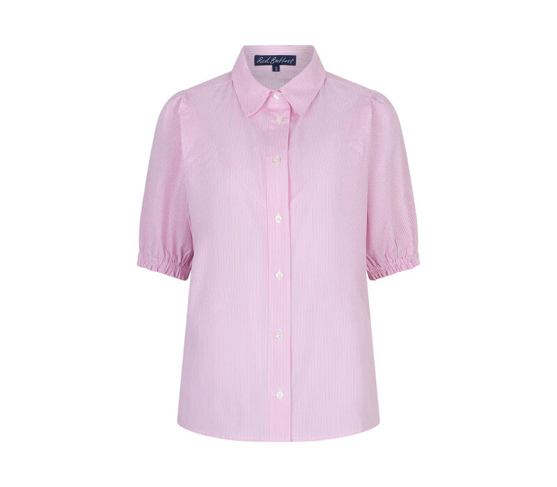 Red Button Victoria Poplin Stripe Short SL Pink