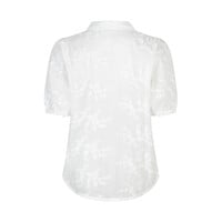 Red Button Victoria 3D Flower White