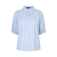 Red Button Victoria Poplin Stripe Short SL Lightblue