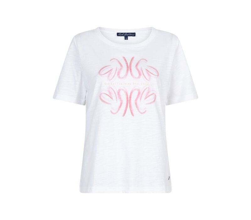 Red Button Tee Temmy Butterfly White Rosewood