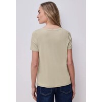 Street One Wording Print Shirt Cobble Stone