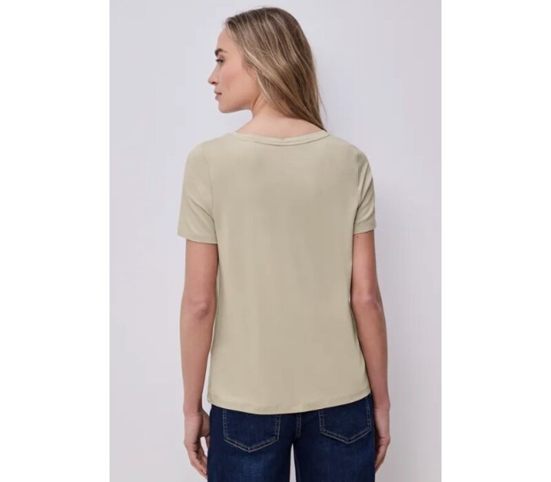 Street One Wording Print Shirt Cobble Stone