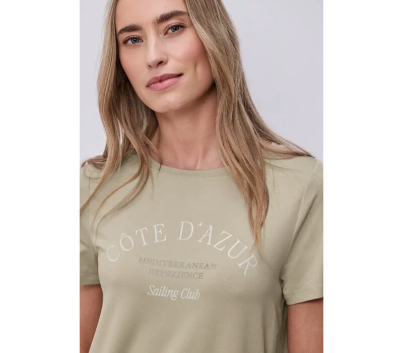 Street One Wording Print Shirt Cobble Stone