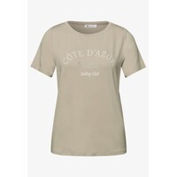 Street One Wording Print Shirt Cobble Stone