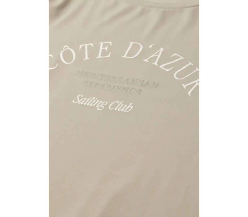 Street One Wording Print Shirt Cobble Stone