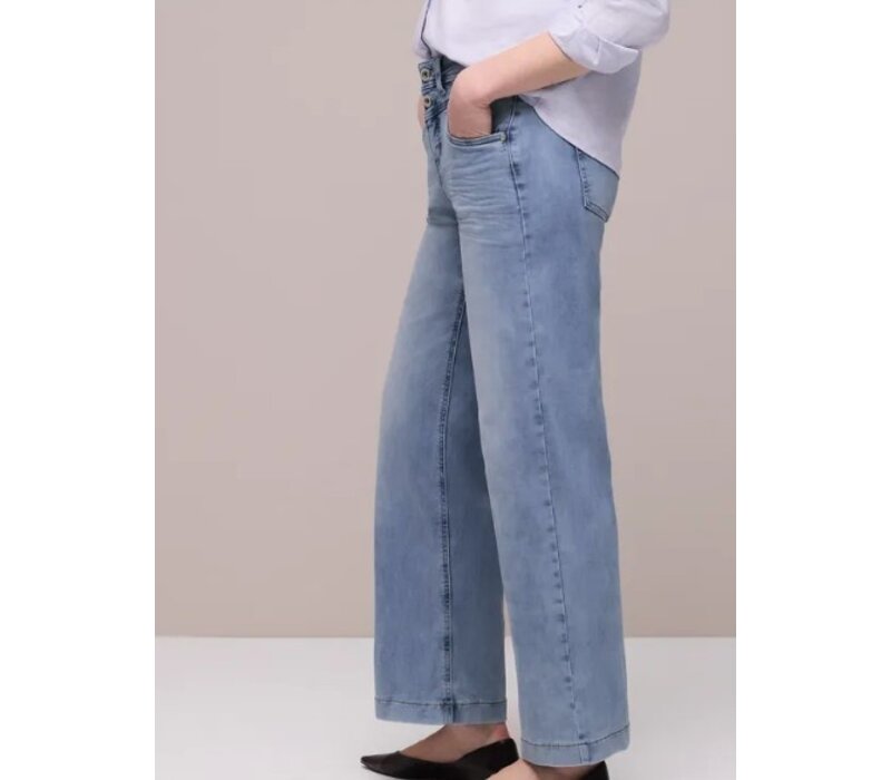 Street One Emee Wide Leg High Waist Light Blue Wash