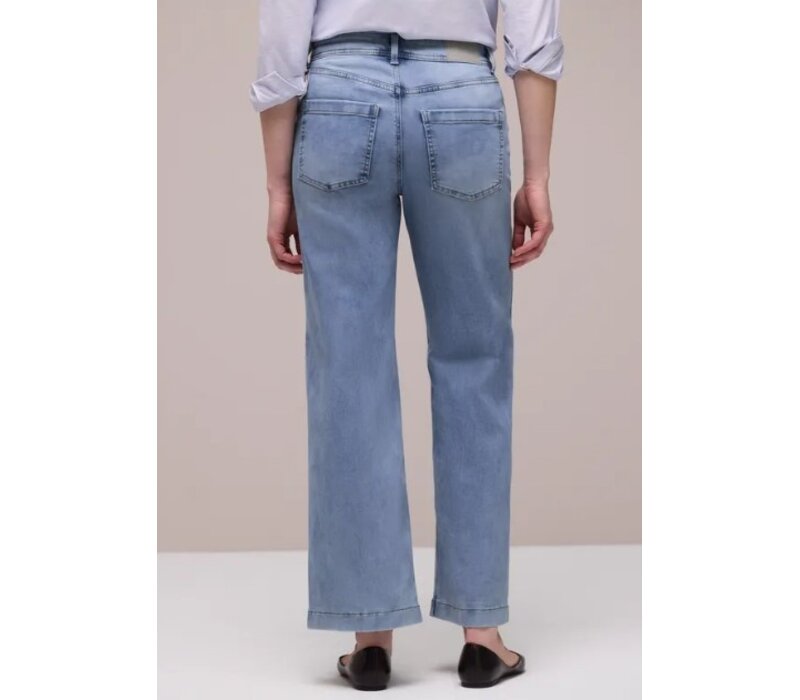 Street One Emee Wide Leg High Waist Light Blue Wash