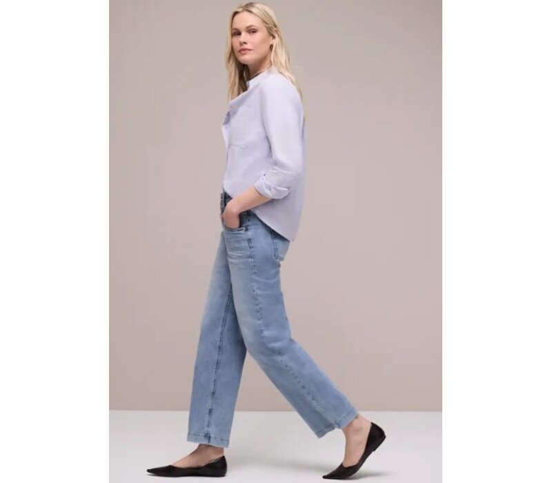 Street One Emee Wide Leg High Waist Light Blue Wash