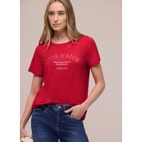 Street One Wording Print Shirt Salsa Red