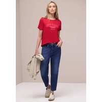 Street One Wording Print Shirt Salsa Red