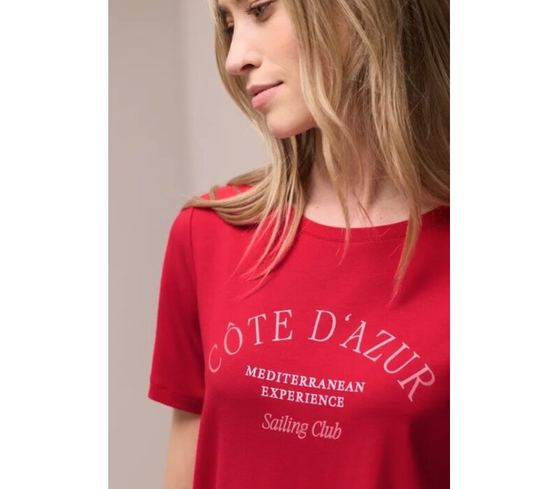 Street One Wording Print Shirt Salsa Red