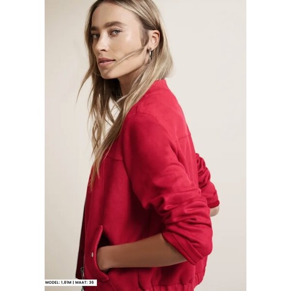 Street One Short Velours Jacket Bomber Collar 