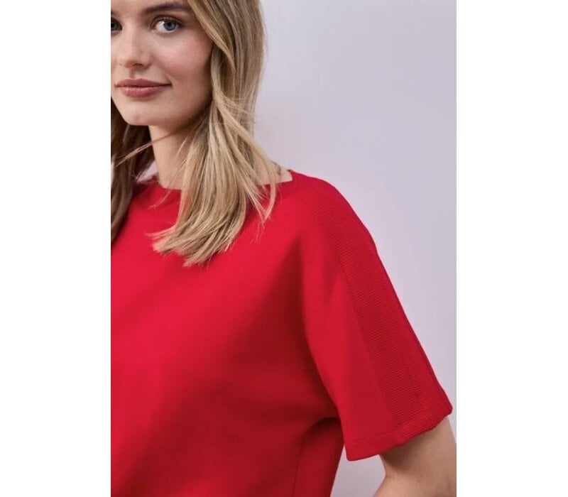 Street One Boothals Rib Shirt Salsa Red