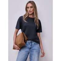 Street One Boothals Rib Shirt Shadowed Navy