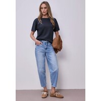 Street One Boothals Rib Shirt Shadowed Navy