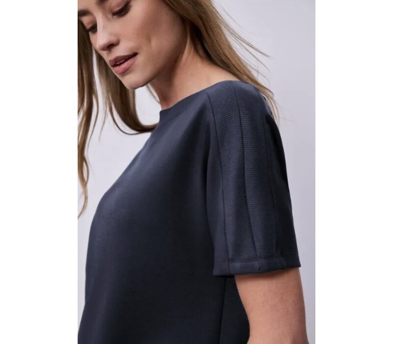 Street One Boothals Rib Shirt Shadowed Navy