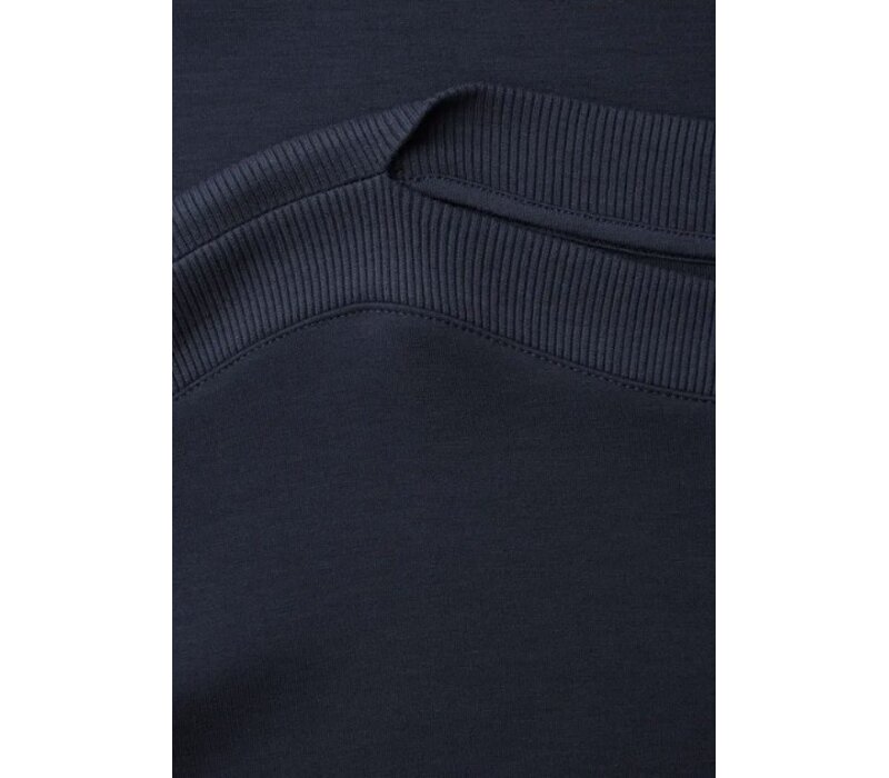 Street One Boothals Rib Shirt Shadowed Navy