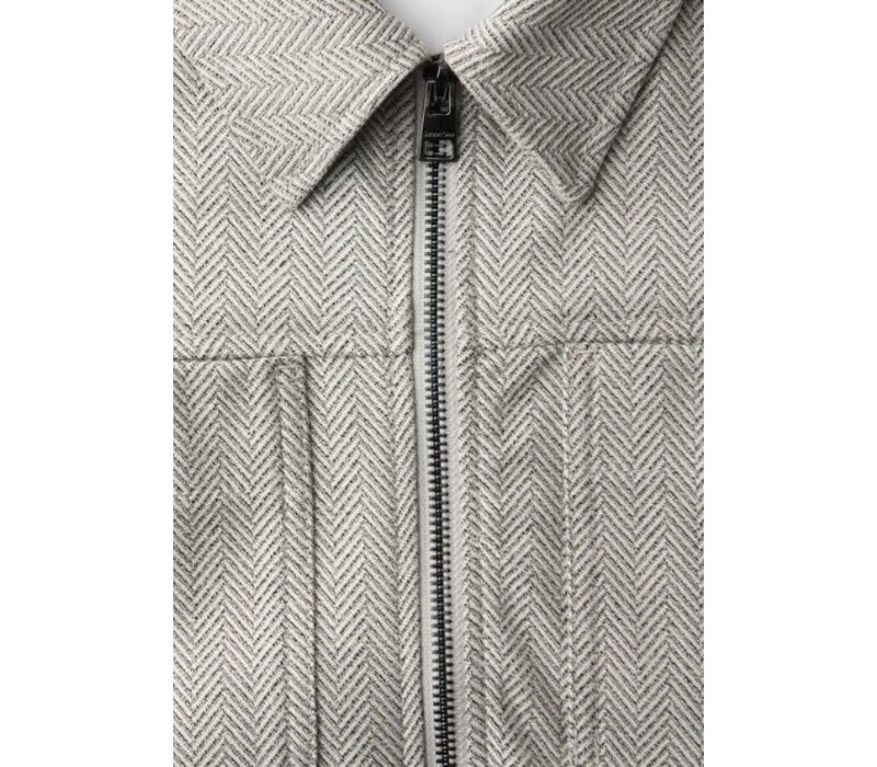 Street One Jacket Fishbone Smoke Beige