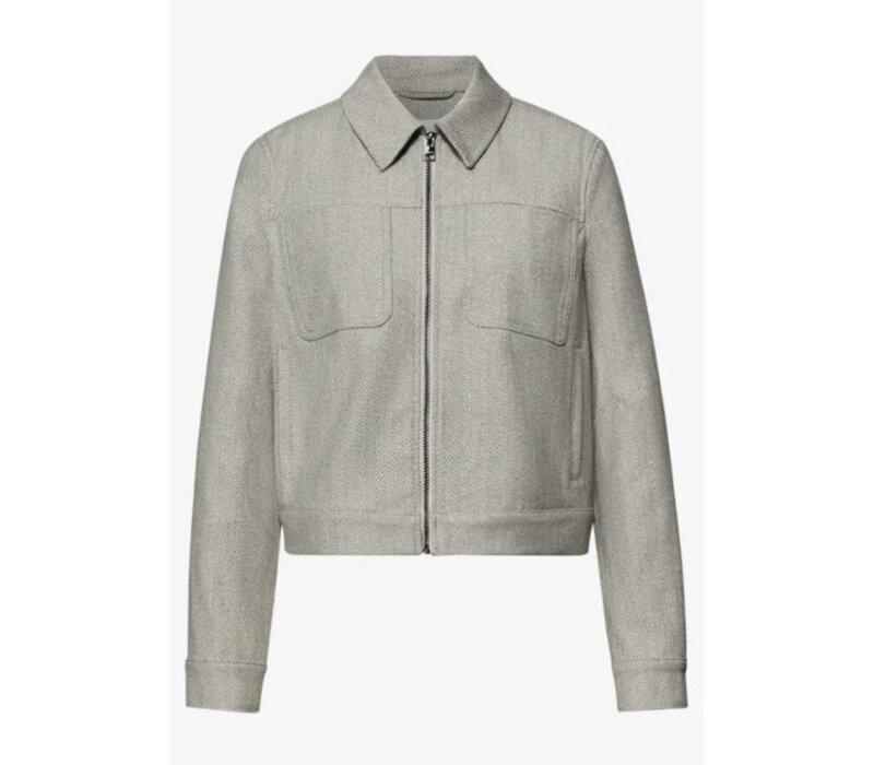 Street One Jacket Fishbone Smoke Beige