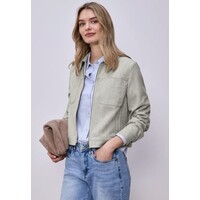 Street One Jacket Fishbone Smoke Beige
