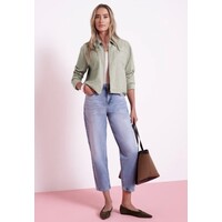 Street One Jacket Fishbone Smoke Beige