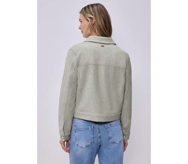 Street One Jacket Fishbone Smoke Beige