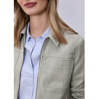Street One Jacket Fishbone Smoke Beige