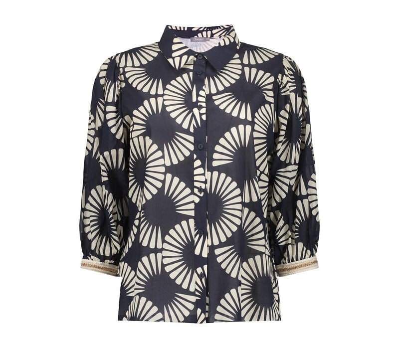 Geisha Blouse Black Ecru