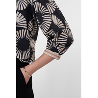 Geisha Blouse Black Ecru