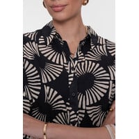 Geisha Blouse Black Ecru