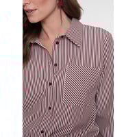 Geisha Blouse Ecru Cherry Red