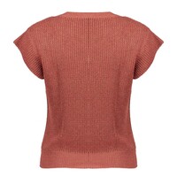 Geisha Pullover Lurex Sleeveless Stone Red Gold