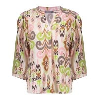 Geisha Blouse Ecru Camel Cactus