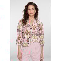 Geisha Blouse Ecru Camel Cactus