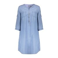 Geisha Dress Lyocell Ropes Bleached Denim