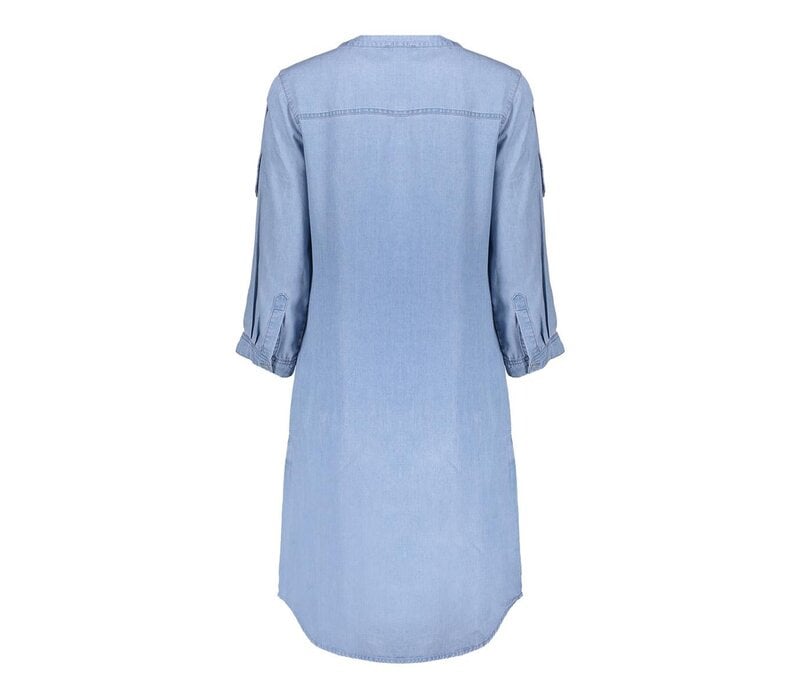 Geisha Dress Lyocell Ropes Bleached Denim