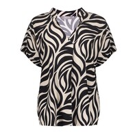 Geisha Blouse Bi-Color black