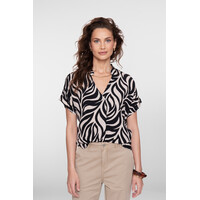 Geisha Blouse Bi-Color black