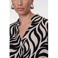 Geisha Blouse Bi-Color black