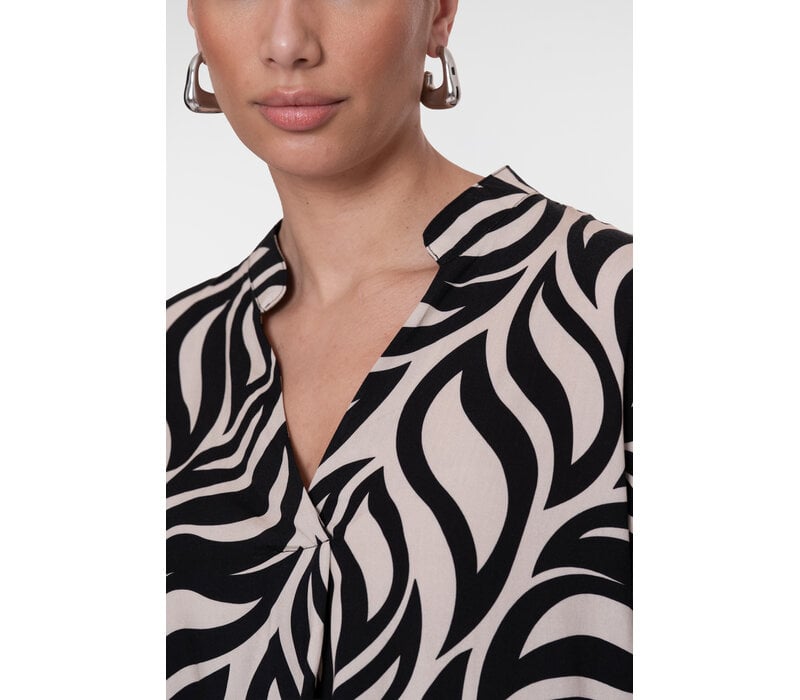 Geisha Blouse Bi-Color black