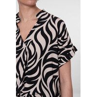 Geisha Blouse Bi-Color black