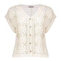 Geisha Vest Crochet Ecru