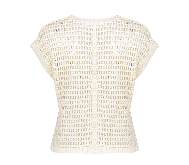 Geisha Vest Crochet Ecru
